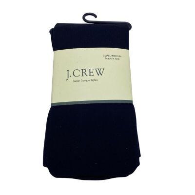 J Crew Super Opaque Tights Made in Italy Black Women's Size Small/Medium
